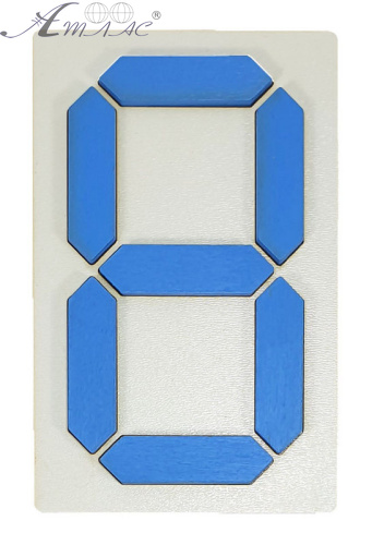 Цифра з 7 сегментів з ямками 93 х 148 мм  AS-7124 