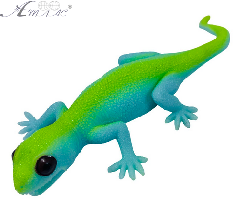 Іграшка Силіконова тягнучка Ящірка блакитна 15см  09690