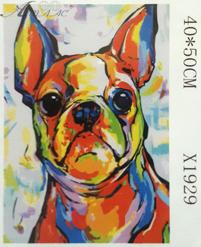 Картина по номерам 40 х 50 см x1929 Мопс Картина по номерам 40 х 50 см x1929 Мопс