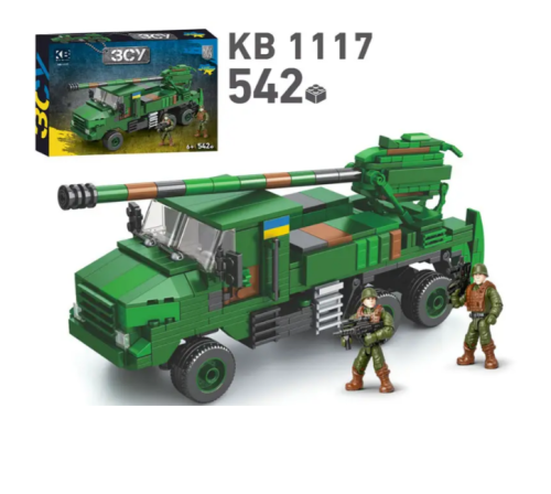 Игрушка Конструктор ЗСУ установка Цезарь 542 деталей  КВ1117