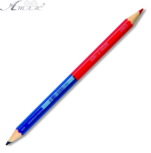 Карандаш Koh-i-noor двух цветный Сине - Красный толстый  3423  