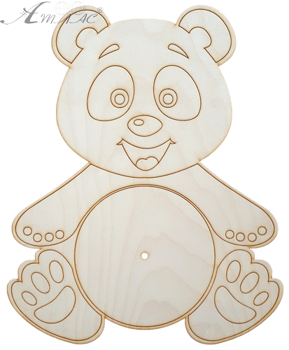 Основа для часов из фанеры 4 мм № 24 Панда 37 х 45 см AS-4573, В-0416 Основа для часов из фанеры 4 мм № 24 Панда 37 х 45 см AS-4573, В-0416