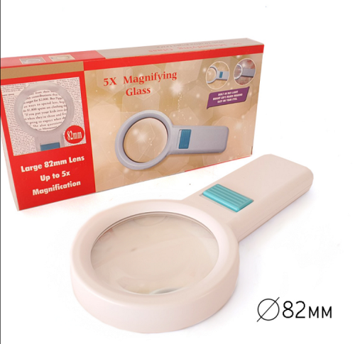 Лупа 88 мм х 5 раз с подсветкой черная ручка  383100