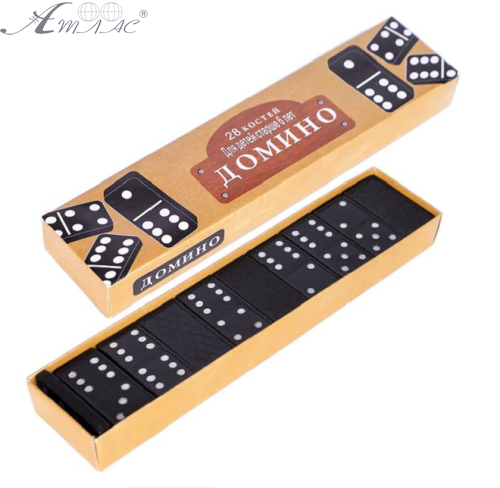 Іграшка Доміно чорне 28 кісток у коробці  5008