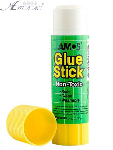 Клей-карандаш PVP 15 гр Amos Супер! Am-3215 Клей-карандаш PVP 15 гр Amos Супер! Am-3215