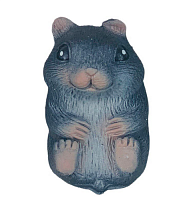 Игрушка Силиконовая тянучка Хомяк черный 5 см  04406