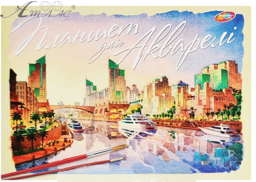 Альбом профи склейка А3 15 л планшет для акварели Колорит П3-15 Альбом профи склейка А3 15 л планшет для акварели Колорит П3-15