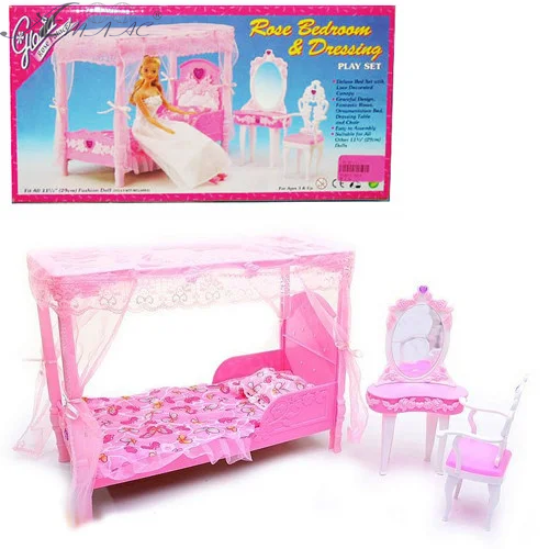 Кукольная Мебель набор Gloria спальня 2614 Кукольная Мебель набор Gloria спальня 2614