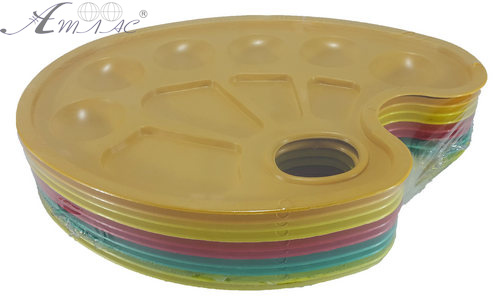 Палітра овальна № 5 кольорова 23 х 17,5 см  AS-0020 фото 2