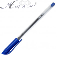 Ручка кулькова Flair Peach 1 мм синяя, прозора 00945