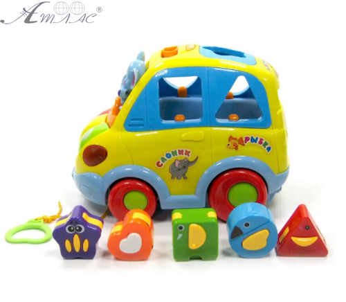 Іграшка Машина Музична Автошка сортер + світло + звук 9198 фото 2 Іграшка Машина Музична Автошка сортер + світло + звук 9198 фото 2