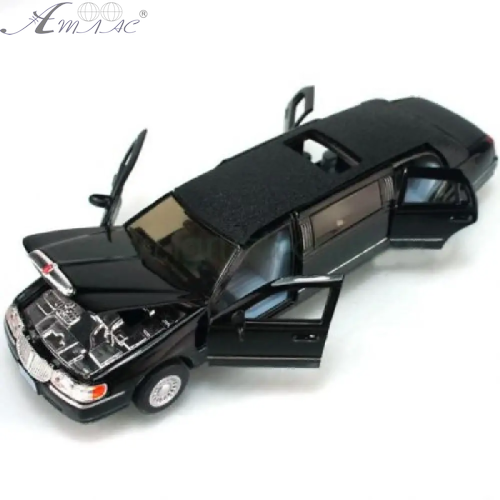 Машинка Kinsmart Lincoln Limousine 1999 год Черный  KT7001W фото 2