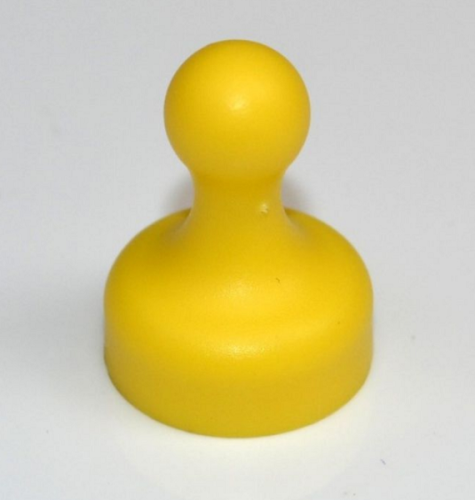 Магнит неодимимовый Пешка для доски 19х25мм 1шт Желтый  00285 фото 2