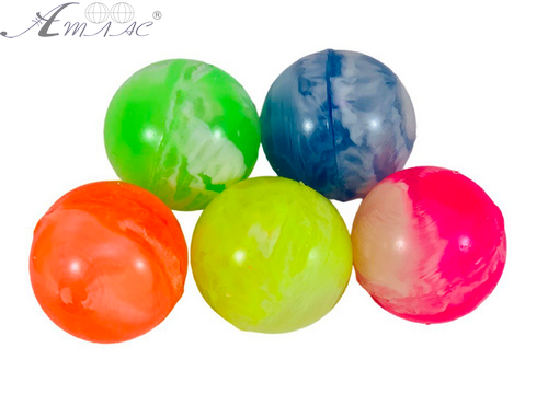 Игрушка Мяч попрыгунчик 2,5 см мраморный в баночке 17818