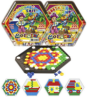 Игрушка Мозаика "Кольоровий Свiт" 220 деталей шестигранная, в пластиковой коробке 2070