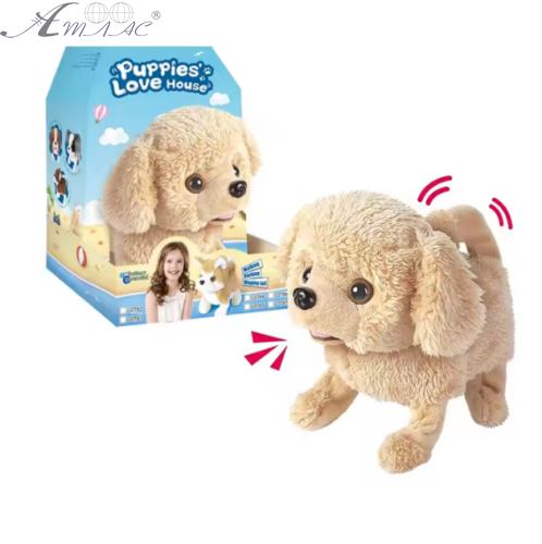 Інтерактивна іграшка Пісик бежевий ходить і гавкає  16336 фото 2