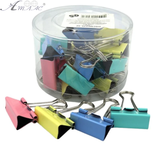 Биндер № 32 мм шириной Пастель микс ПОШТУЧНО 5235-32 Биндер № 32 мм шириной Пастель микс ПОШТУЧНО 5235-32