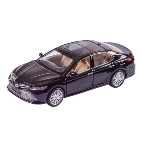 Машинка Автопром Toyota Camry черная металл свет звук 14 см  68459