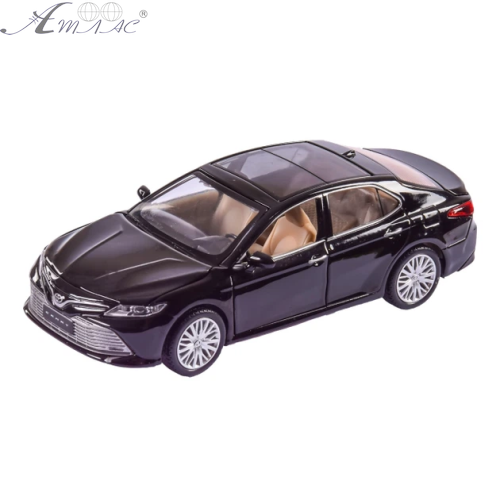 Машинка Автопром Toyota Camry чорна метал світло звук 14 см  68459