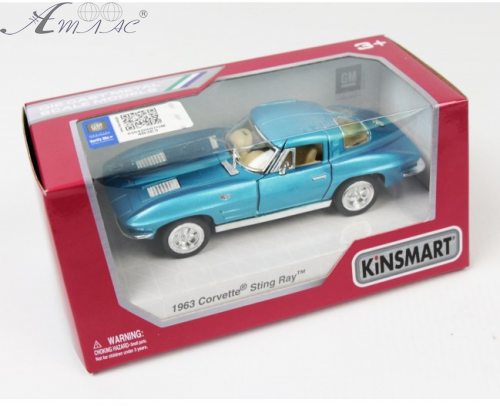 Машинка модель Kinsmart, Corvette Sting Ray 1963 рік  KT5358W