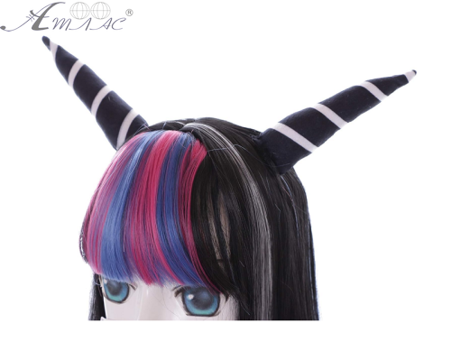 Перука Mioda Ibuki 100см чорна з ріжками 12985 фото 3 Перука Mioda Ibuki 100см чорна з ріжками 12985 фото 3
