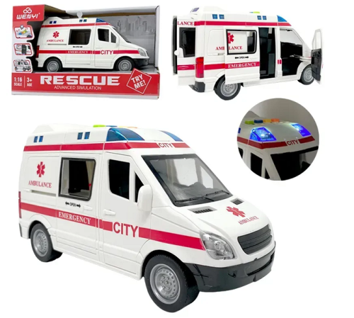 Игрушка Машинка Скорая Помощь инерционная звук и свет  WY590E