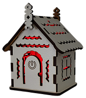 Домик с подсветкой №  4/2 свет - Медленное трехцветное переключение, сенсорный выключатель, МДФ AS-5504, Е-005