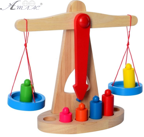 Игрушка Деревянная Весы  24 х 23 х 10 см  MD 0920 фото 2