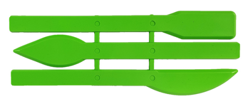 Стеки для пластилина набор 3 шт Зеленые спаянные 125мм  AS-0090