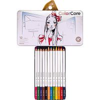 Олівці кольорові Marco Color Core 12 кольорів, в металічному пеналі 3130-12TN