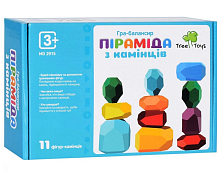 Игрушка Деревянная Пирамидка с камешков 11 фигур  MD2915