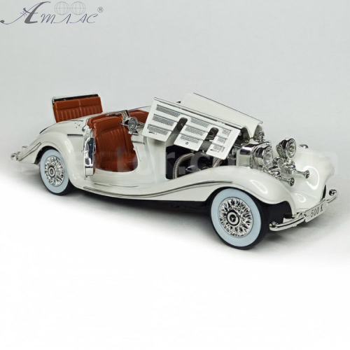 Модель колекційна Mercedes-Benz 500К W29 1936 рік срібляста 22см  1901-221А фото 2