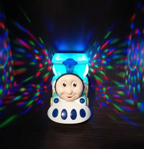 Игрушка Паровозик Томас Красный с диско шаром свет, звук в коробке  09825 фото 4