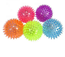 Іграшка М'ячик 7,5 см з шипами масажний, світиться  17359