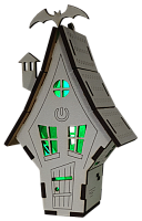 Домик с подсветкой № 17/2 свет - Медленное трехцветное переключение, сенсорный выключатель, МДФ AS-5527, Е-026