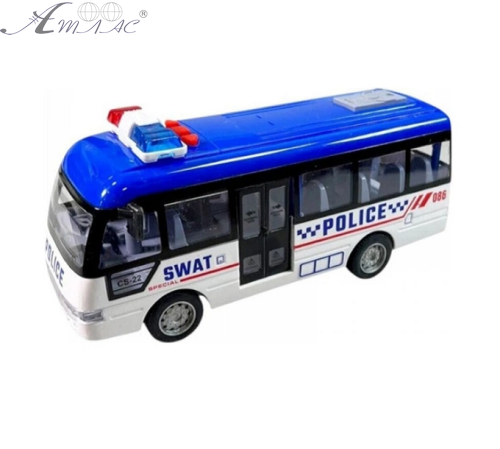 Іграшка Автобус Police пластик 18 см у коробці  YM-9906В фото 2