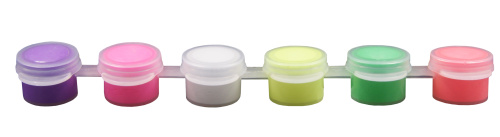 2 мл Краска Акриловая НЕОНовая спайка 6 цветов по 2 мл AS-1227, А-202