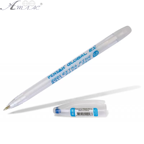 Ручка шариковая Global Pensan Синяя 0,5мм. Турция  2221 
