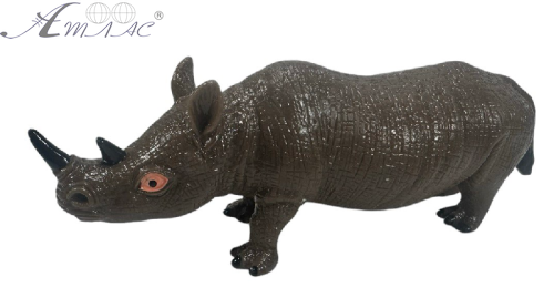 Іграшка силіконова антистрес дикі тварини Носоріг 13см  06763