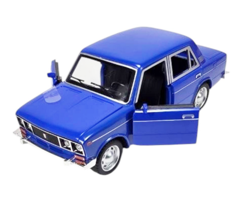 Машинка Best Model ВАЗ 2106 Жигули Синяя свет звук пластик 18см  D700-11D фото 2