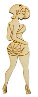Фігурка фанерна - Дівчина з гарбузом 4 x 12 см AS-4636, В-0222