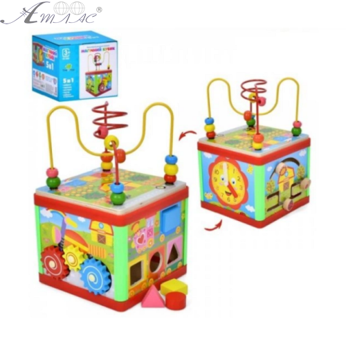 Іграшка дерев'яна Магічний Кубик 5в1  MD0880 фото 2