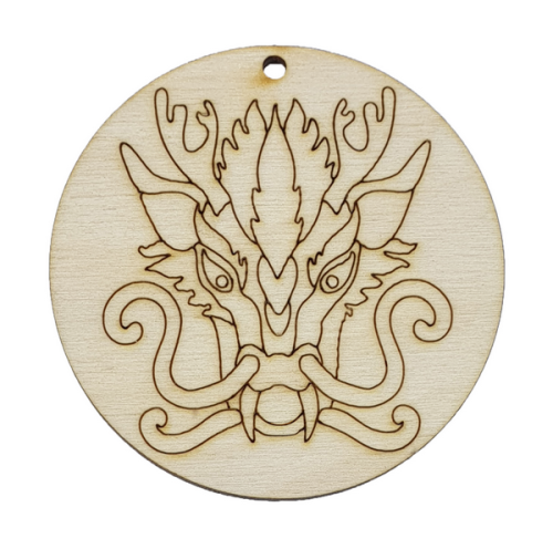 Фигурка Дракон № 2 морда в шаре d = 7см  AS-4866