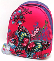 Ранец JO Butterfly розовый с Бабочкой (черепашка) 2749