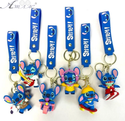 Брелок Стіч Мікс 6,5 см гума  14970