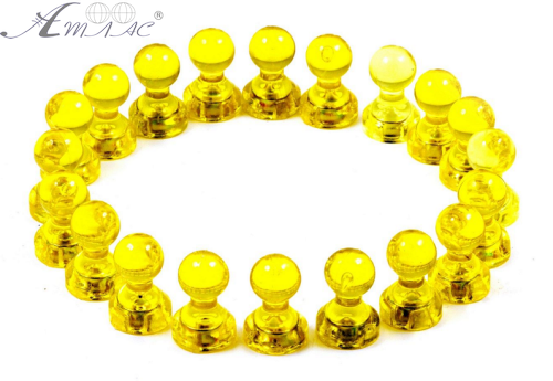 Магнит неодимимовый Пешка прозрачный для доски 16х11мм 1шт Желтый  06166 фото 3