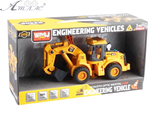 Іграшка Машинка Екскаватор Спецтехніка WDSJ інерційна 28 см у коробці  WD103A1