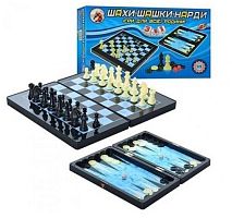 Игра Настольная Шашки, Шахматы, Нарды 3 в 1  МС1178