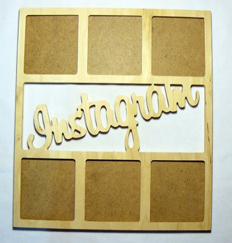 Деревянная Фоторамка из 6-ти частей "Instagram"   0651