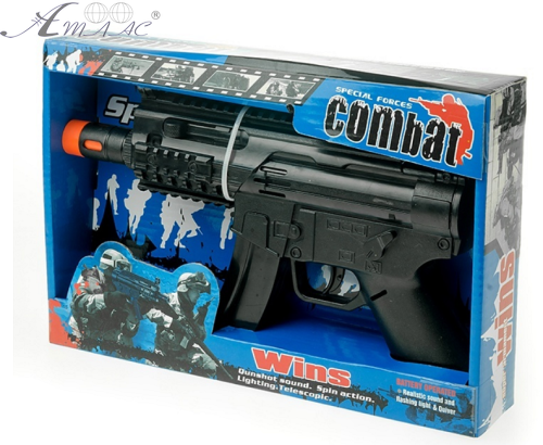 Игрушка Оружие Автомат со световыми и звуковыми эффектами  24 см  0014